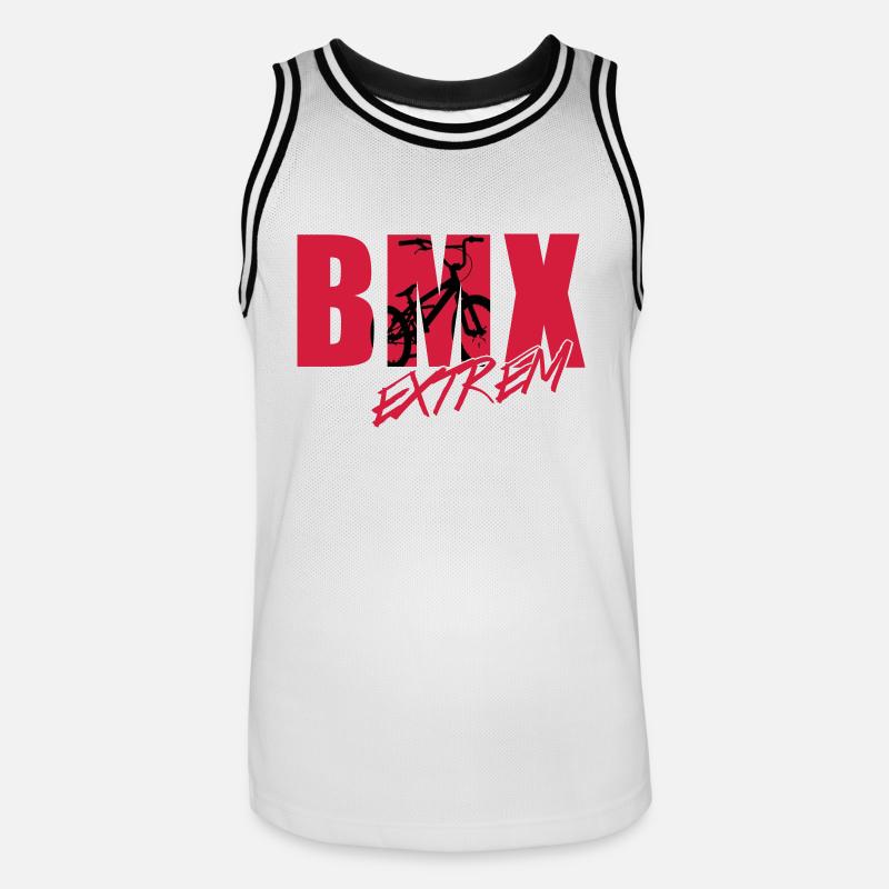 bmx 2_2c - Maillot de basket Homme - blanc/noir