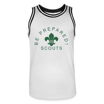 Scout, Scout, Wolfling, Rover, Gift - Men's Basketball Jersey - white/black - Front - AI Model Male 185 dark (185cm)