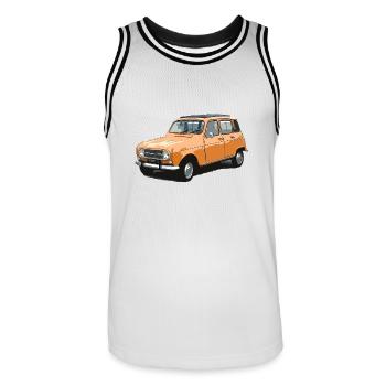 My Fashion 4l - Maillot de basket Homme - blanc/noir - Devant - AI Model Male 185 dark (185cm)