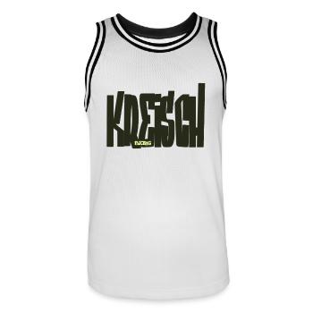 Kreischberg - Steiermark - Männer Basketball-Trikot - Weiß/Schwarz - Vorne - AI Model Male 185 dark (185cm)