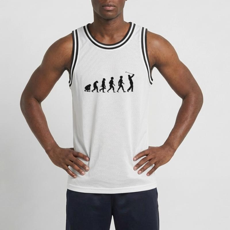 Evolution Golf Golfer Golfer Golf Course Men's Basketball Jersey