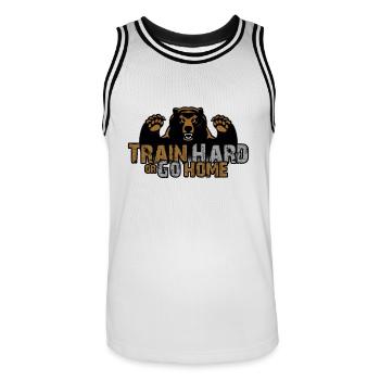 Ours formation - Maillot de basket Homme - blanc/noir - Devant - AI Model Male 185 dark (185cm)