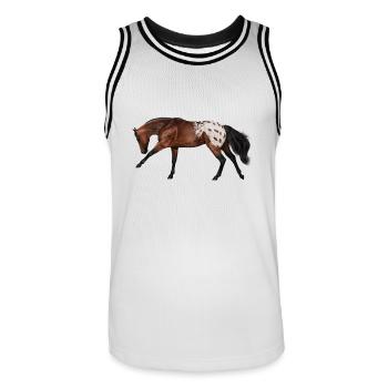 Okie - Männer Basketball-Trikot - Weiß/Schwarz - Vorne - AI Model Male 185 dark (185cm)