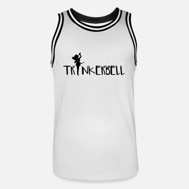 Trinkerbell - Männer Basketball-Trikot - Weiß/Schwarz
