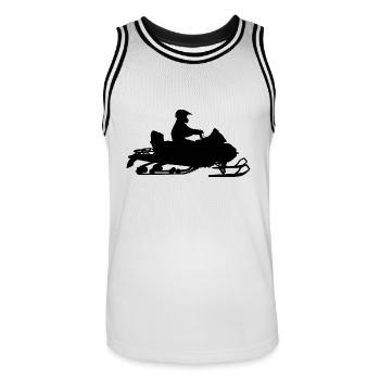 Motoneige motoneige motoneige - Maillot de basket Homme - blanc/noir - Devant - AI Model Male 185 dark (185cm)