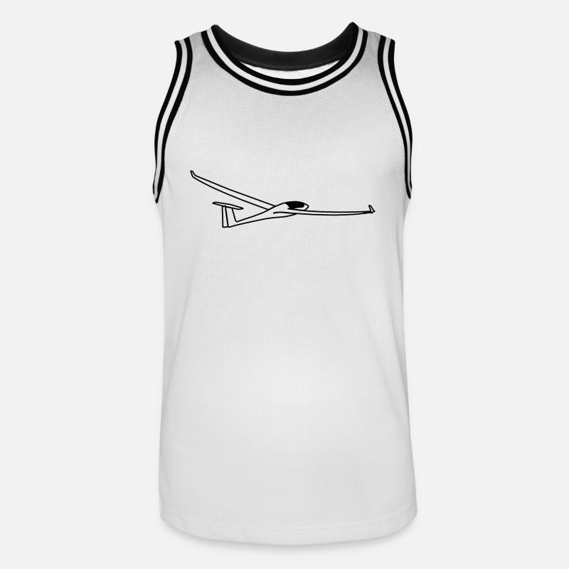 Glider glider glide cadeau - Maillot de basket Homme - blanc/noir