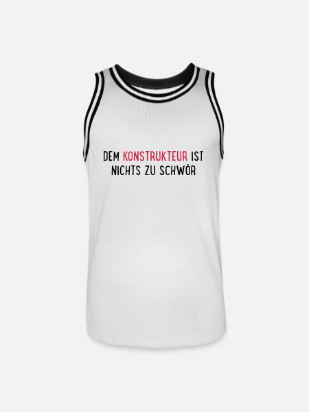 konstrukteur - Männer Basketball-Trikot - Weiß/Schwarz