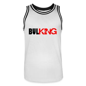 gonfler - Maillot de basket Homme - blanc/noir - Devant - AI Model Male 185 dark (185cm)