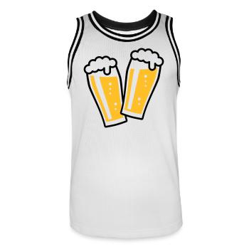 XDoppelter Willie (2) - Men's Basketball Jersey - white/black - Front - AI Model Male 185 dark (185cm)