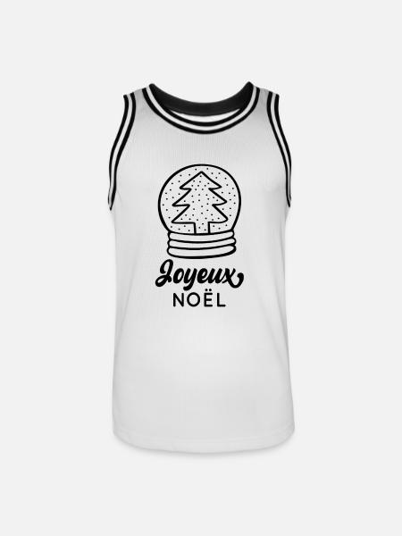 Joyeux Noël - Maillot de basket Homme - blanc/noir