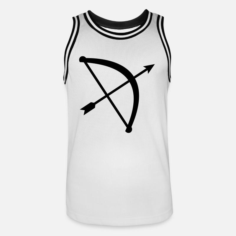 Pfeil Bogen - Männer Basketball-Trikot - Weiß/Schwarz