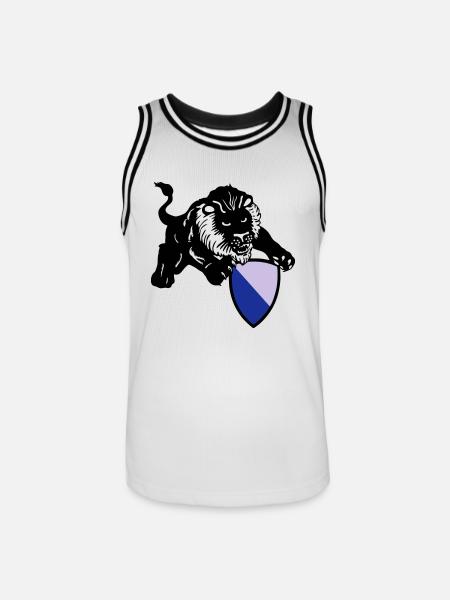 zürich löwe - Männer Basketball-Trikot - Weiß/Schwarz