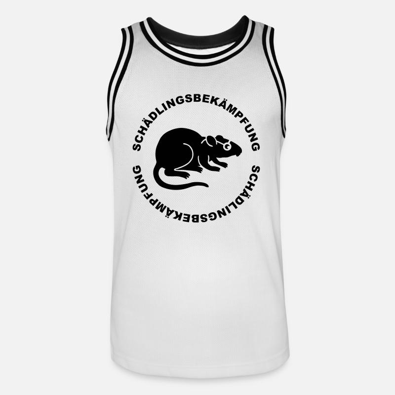 Schädlingdbekaempfung - Männer Basketball-Trikot - Weiß/Schwarz