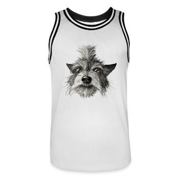 Felix - Männer Basketball-Trikot - Weiß/Schwarz - Vorne - AI Model Male 185 dark (185cm)