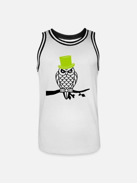owl sir - Men's Basketball Jersey - white/black