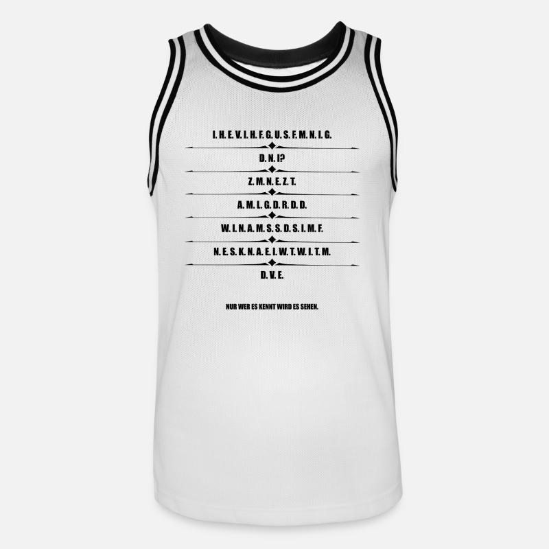 Der Code der Macht Teil 1 - Geheimcode 66 - Männer Basketball-Trikot - Weiß/Schwarz