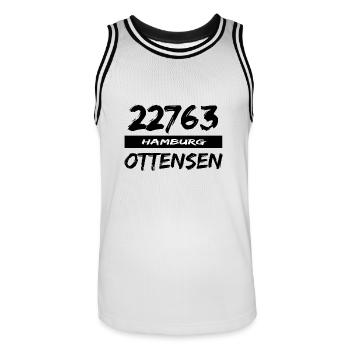 22763 Hamburg Ottensen - Maillot de basket Homme - blanc/noir - Devant - AI Model Male 185 dark (185cm)