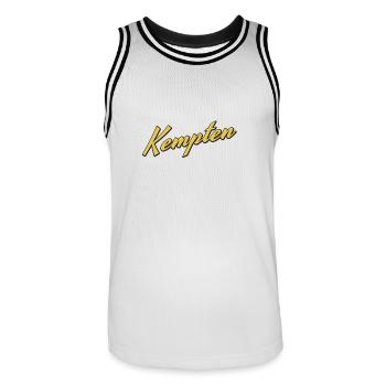 Kempten - Männer Basketball-Trikot - Weiß/Schwarz - Vorne - AI Model Male 185 dark (185cm)