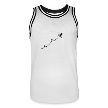 mouche sumsum - Maillot de basket Homme - blanc/noir - Devant - AI Model Male 185 dark (185cm)