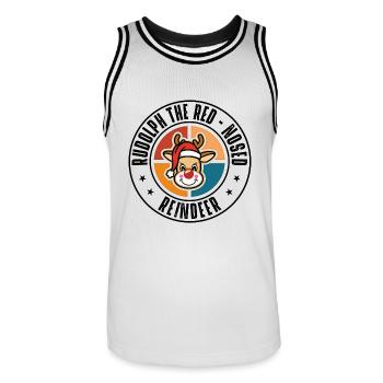 Rudolph - Maillot de basket Homme - blanc/noir - Devant - AI Model Male 185 dark (185cm)