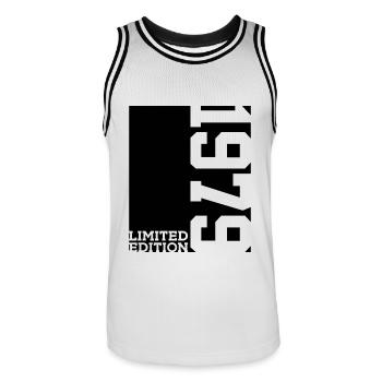 ÉDITION LIMITÉE 47E ANNIVERSAIRE 1979 - Maillot de basket Homme - blanc/noir - Devant - AI Model Male 185 dark (185cm)