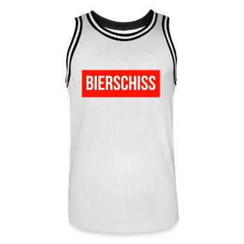 funny design, beer shit - Men's Basketball Jersey - white/black - Front - AI Model Male 185 dark (185cm)