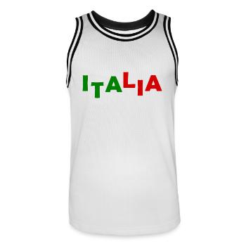 italian flag - Men's Basketball Jersey - white/black - Front - AI Model Male 185 dark (185cm)