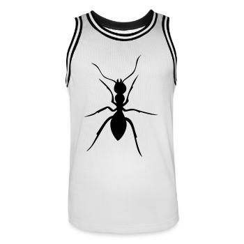 Fourmi - Maillot de basket Homme - blanc/noir - Devant - AI Model Male 185 dark (185cm)