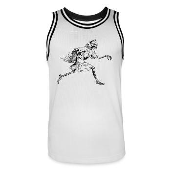 Skull King - Men's Basketball Jersey - white/black - Front - AI Model Male 185 dark (185cm)