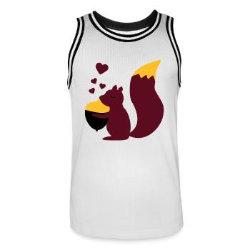squirell love nuts - Männer Basketball-Trikot - Weiß/Schwarz - Vorne - AI Model Male 185 dark (185cm)