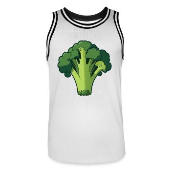 Bubatz - Legalize it - Brokkoli - Männer Basketball-Trikot - Weiß/Schwarz - Vorne - AI Model Male 185 dark (185cm)