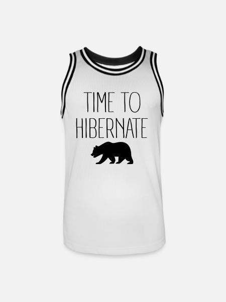 Time To Hibernate - Maillot de basket Homme - blanc/noir
