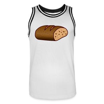 Brot Leib essen - Men's Basketball Jersey - white/black - Front - AI Model Male 185 dark (185cm)