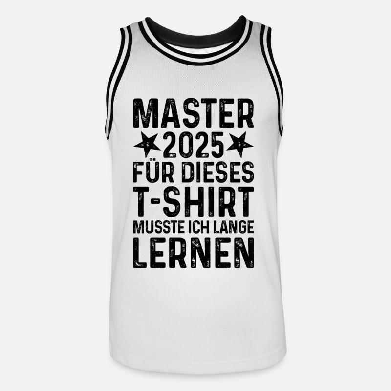 Master 2025 - Männer Basketball-Trikot - Weiß/Schwarz