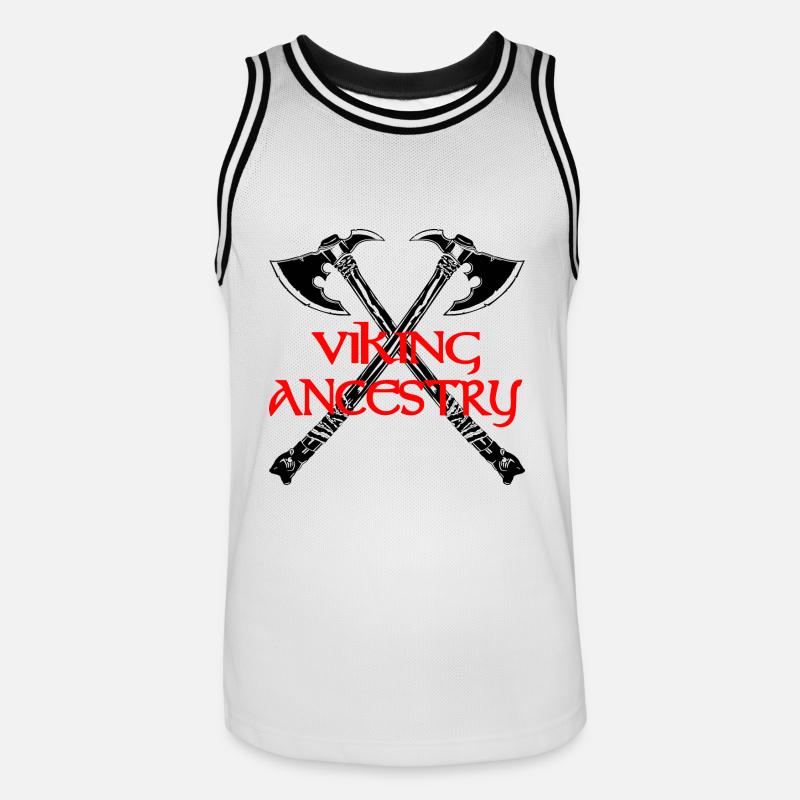 Wikinger-Abstammung - Männer Basketball-Trikot - Weiß/Schwarz