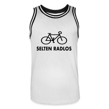 Fahrrad Selten Radlos Lustige Sprüche - Männer Basketball-Trikot - Weiß/Schwarz - Vorne - AI Model Male 185 dark (185cm)