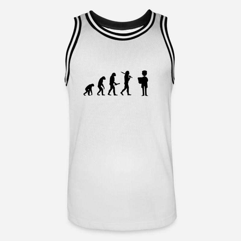 doktor Evolution Fortschritt Entwicklung - Männer Basketball-Trikot - Weiß/Schwarz
