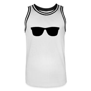 lunette de soleil 1004 n - Maillot de basket Homme - blanc/noir - Devant - AI Model Male 185 dark (185cm)