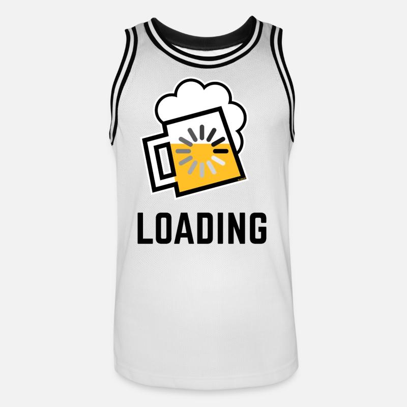 XLoading (P) - Männer Basketball-Trikot - Weiß/Schwarz