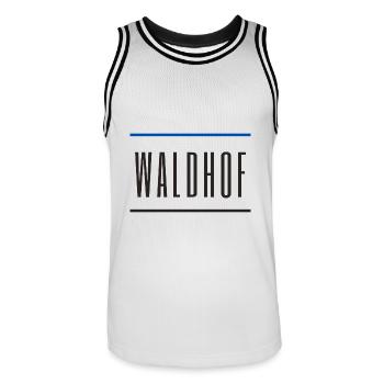Waldhof Barackler - Männer Basketball-Trikot - Weiß/Schwarz - Vorne - AI Model Male 185 dark (185cm)