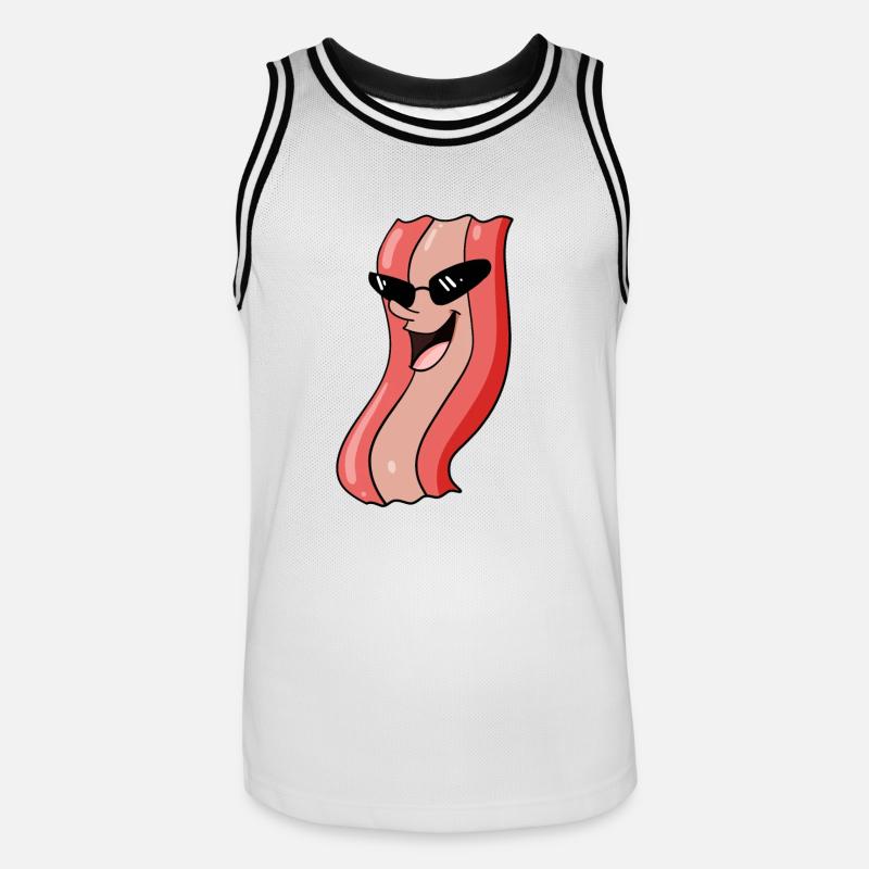 Bacon cool - Men's Basketball Jersey - white/black