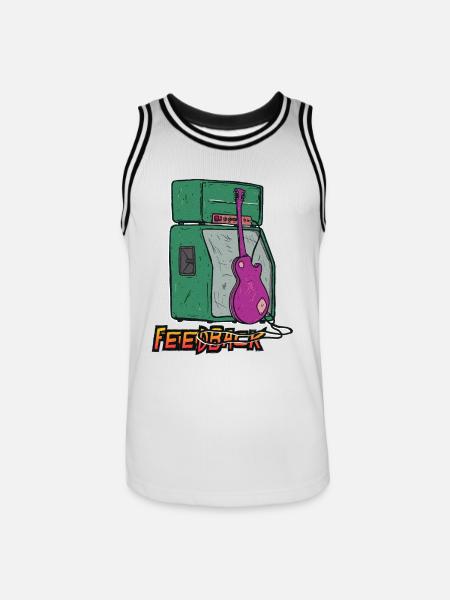 Sound Feedback Graphic - Men's Basketball Jersey - white/black