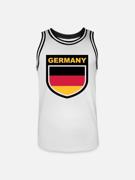 germany_emblem - Maillot de basket Homme - blanc/noir