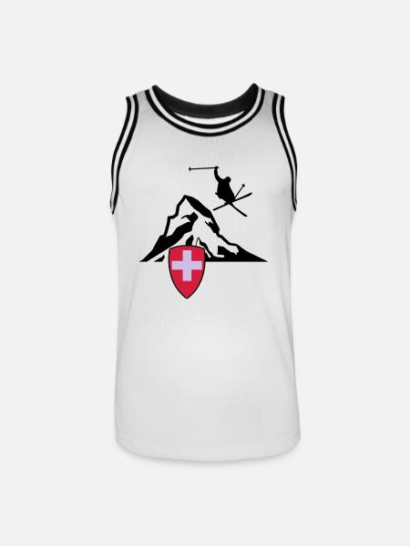 matterhorn zermatt Switzerland - Men's Basketball Jersey - white/black