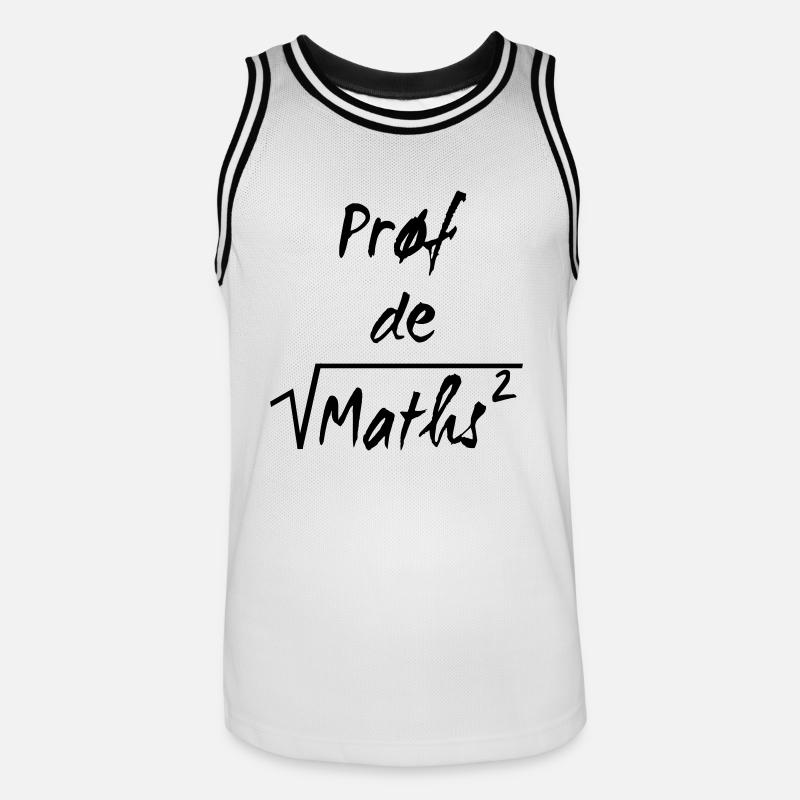 Prof de maths - Männer Basketball-Trikot - Weiß/Schwarz