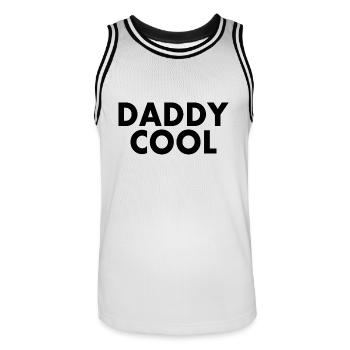Daddy cool - Men's Basketball Jersey - white/black - Front - AI Model Male 185 dark (185cm)