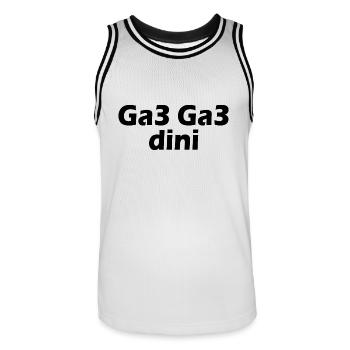 Ga3 ga3 dini - Men's Basketball Jersey - white/black - Front - AI Model Male 185 dark (185cm)