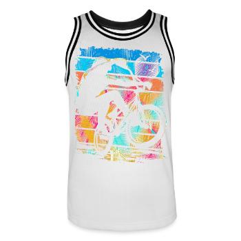 Vintage Bmx Bike - Retro Bmx Bike Colorful - Maillot de basket Homme - blanc/noir - Devant - AI Model Male 185 dark (185cm)