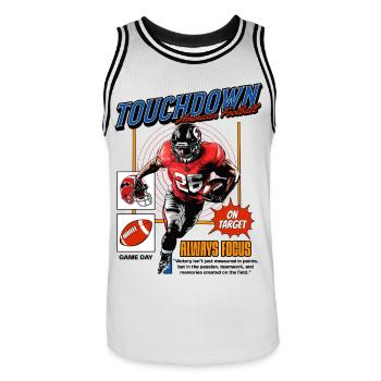 Joueur de football américain États-Unis America Sports Splash - Maillot de basket Homme - blanc/noir - Devant - AI Model Male 185 dark (185cm)