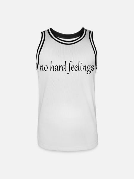 no hard feelings - Men's Basketball Jersey - white/black